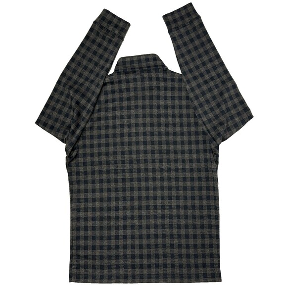 NWOT Vineyard Vines OTG Bluffs Quarter Zip Pullover Gray Black Plaid Men Size S - Picture 5 of 6